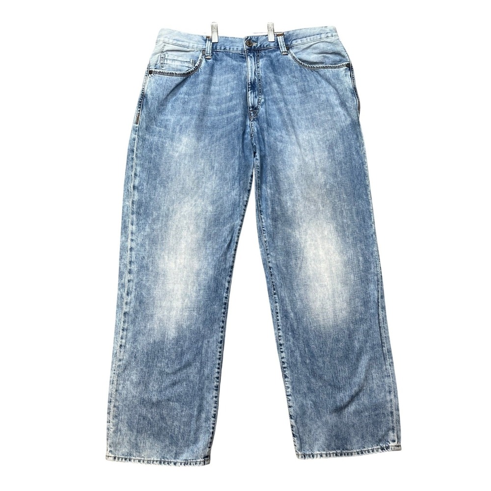 Mavi Max Jeans Mens 38x32 Light Wash 5 Pocket Straight Leg Lightweight Y2K Baggy